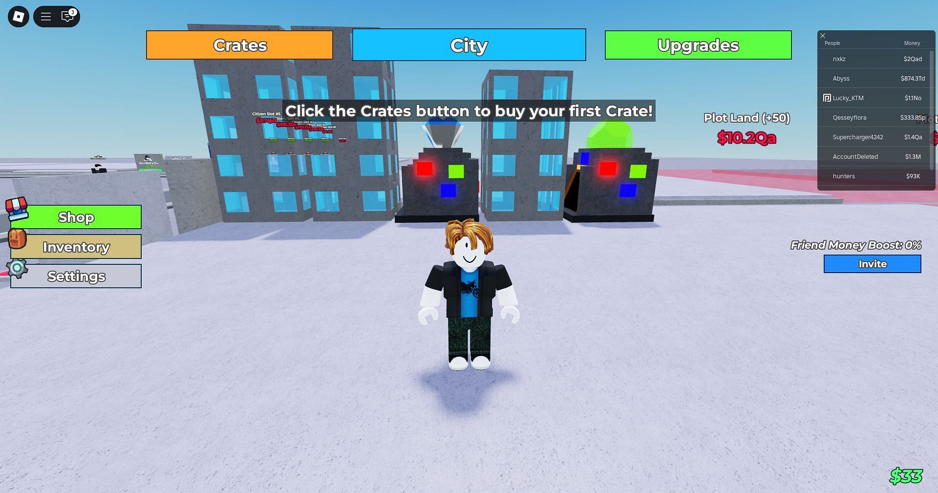 Upgrade your city (Image via Roblox)